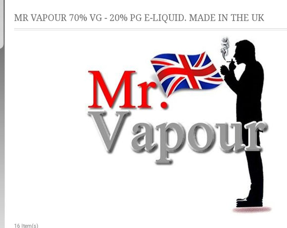 MR VAPOUR 10ml 18MG (MINT..MENTHOL) - Vaping Hot